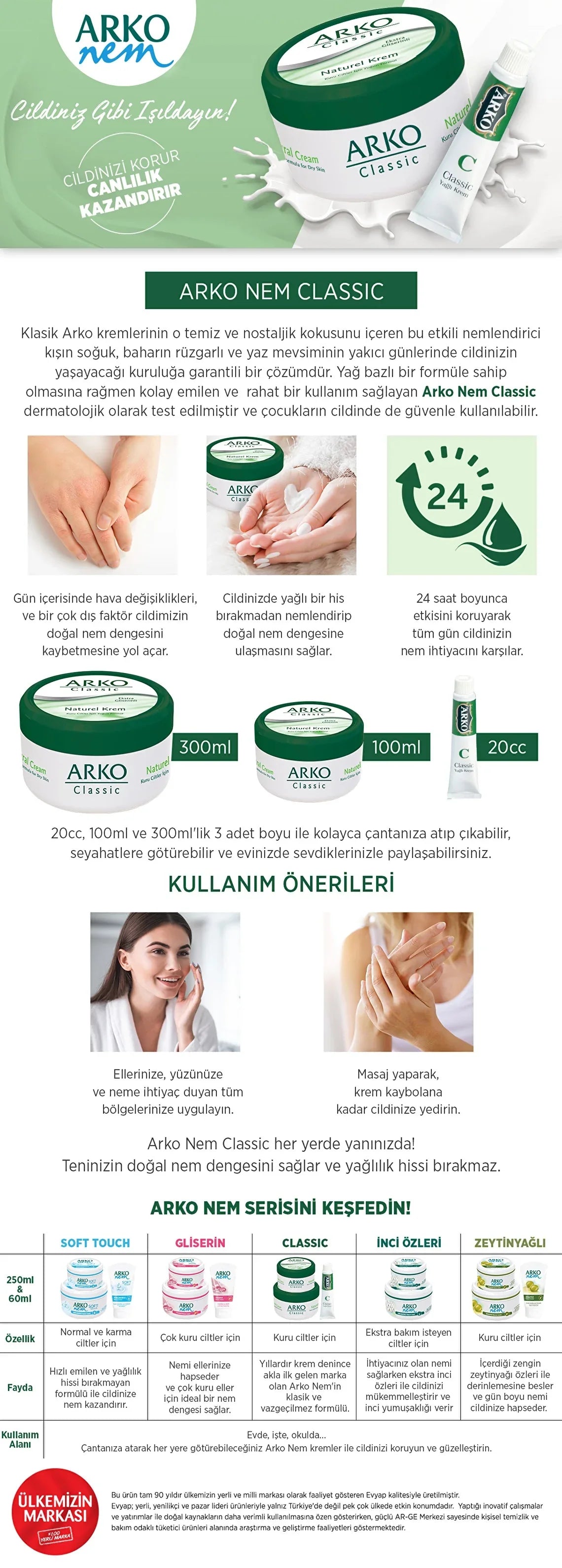 Arko Classic Oily Cream 20 cc - alotasawkli