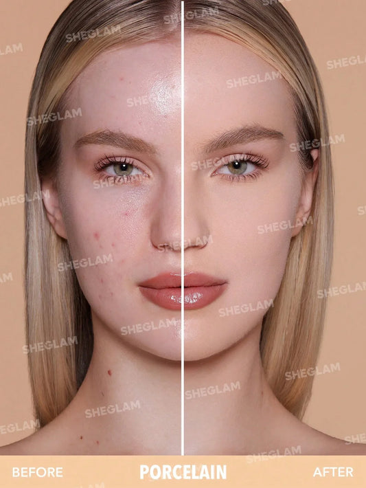 SHEGLAM Skin-Focus High-Coverage Foundation Powder – Porcelain - alotasawkli