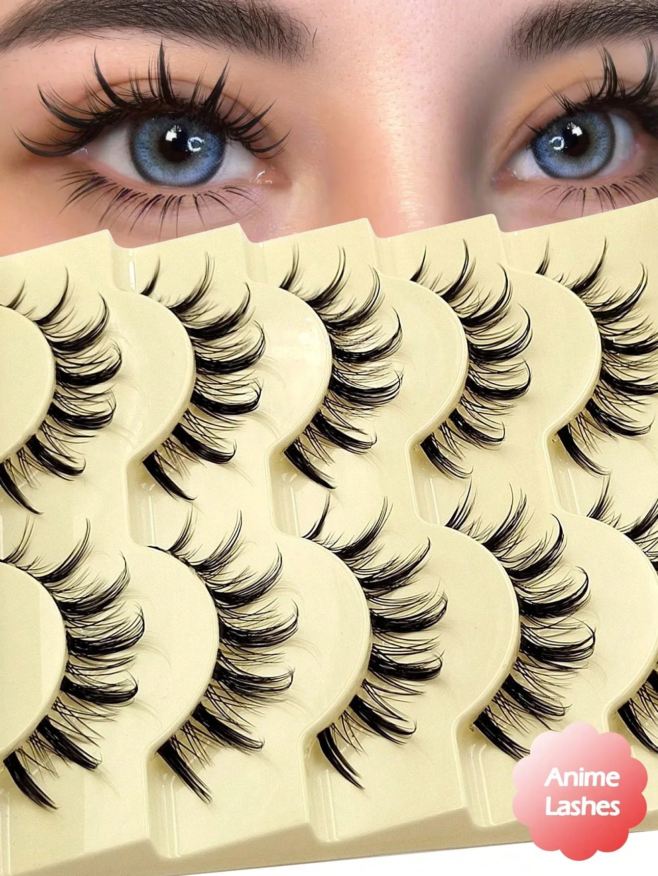 Spiky Manga False Eyelashes – 2–10 Pairs - alotasawkli