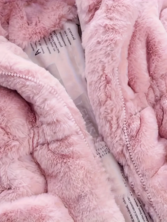 TEMU-Girls' Faux Fur Thickened Jacket - alotasawkli