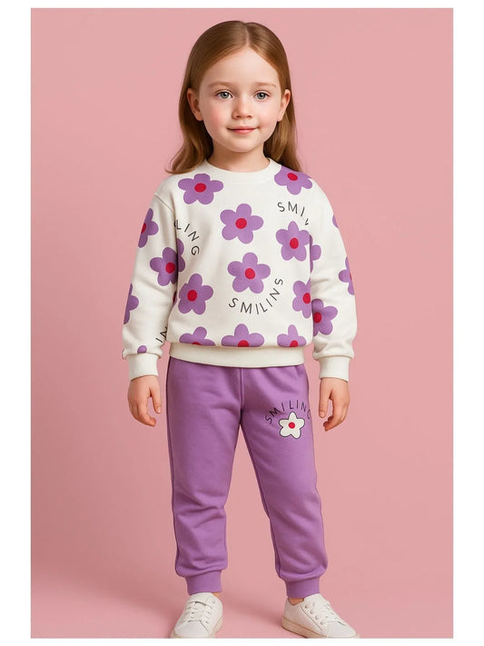 طقم بناتي موسمي من القميص والبنطلون - alotasawkli