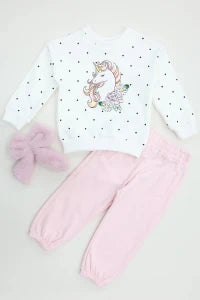 Kids' Fleece-Lined Lilac Tracksuit Set – Ages 2-5