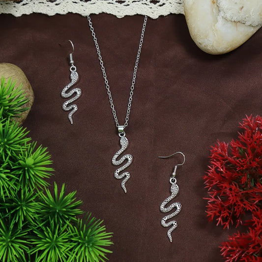 3pcs Retro Ethnic Style Women's Earrings and Necklace Set - alotasawkli