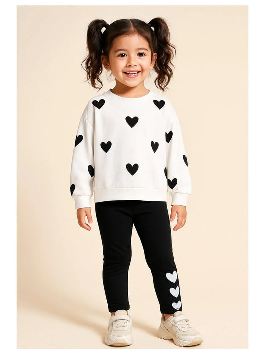 طقم ملابس بناتي وولدي للربيع والخريف - alotasawkli