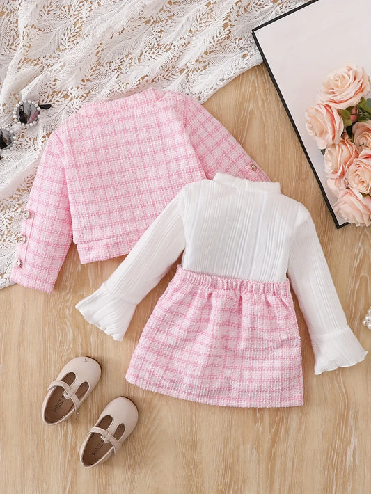 TEMU-A Stylish Three-Piece French Outfit for Young, Perfect - alotasawkli