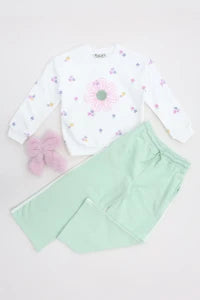 Kids' Fleece-Lined Tracksuit Set (Ages 6-9) - Light Pink