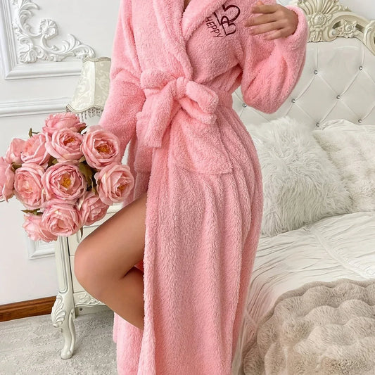 TEMU-A Cozy Fleece Bathrobe That Is Warm And Breathable - alotasawkli