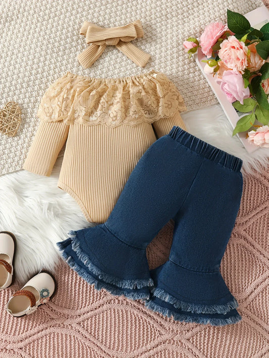 TEMU-Spring And Autumn Girls' Outfit Featuring - alotasawkli