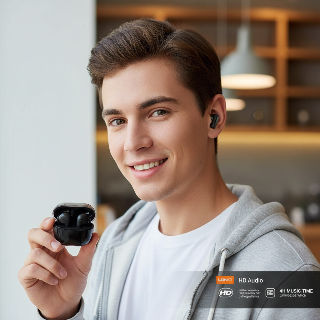 سماعات LDNIO اللاسلكية - صوت HD نقي مع بطارية تدوم طويلاً وتصميم مقاوم للماء