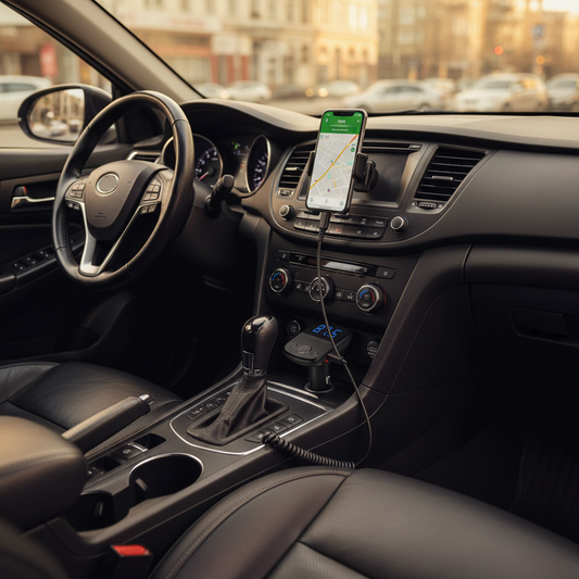 جهاز LDNIO C706Q - بلوتوث FM وشاحن سيارة سريع بقوة 25 واط