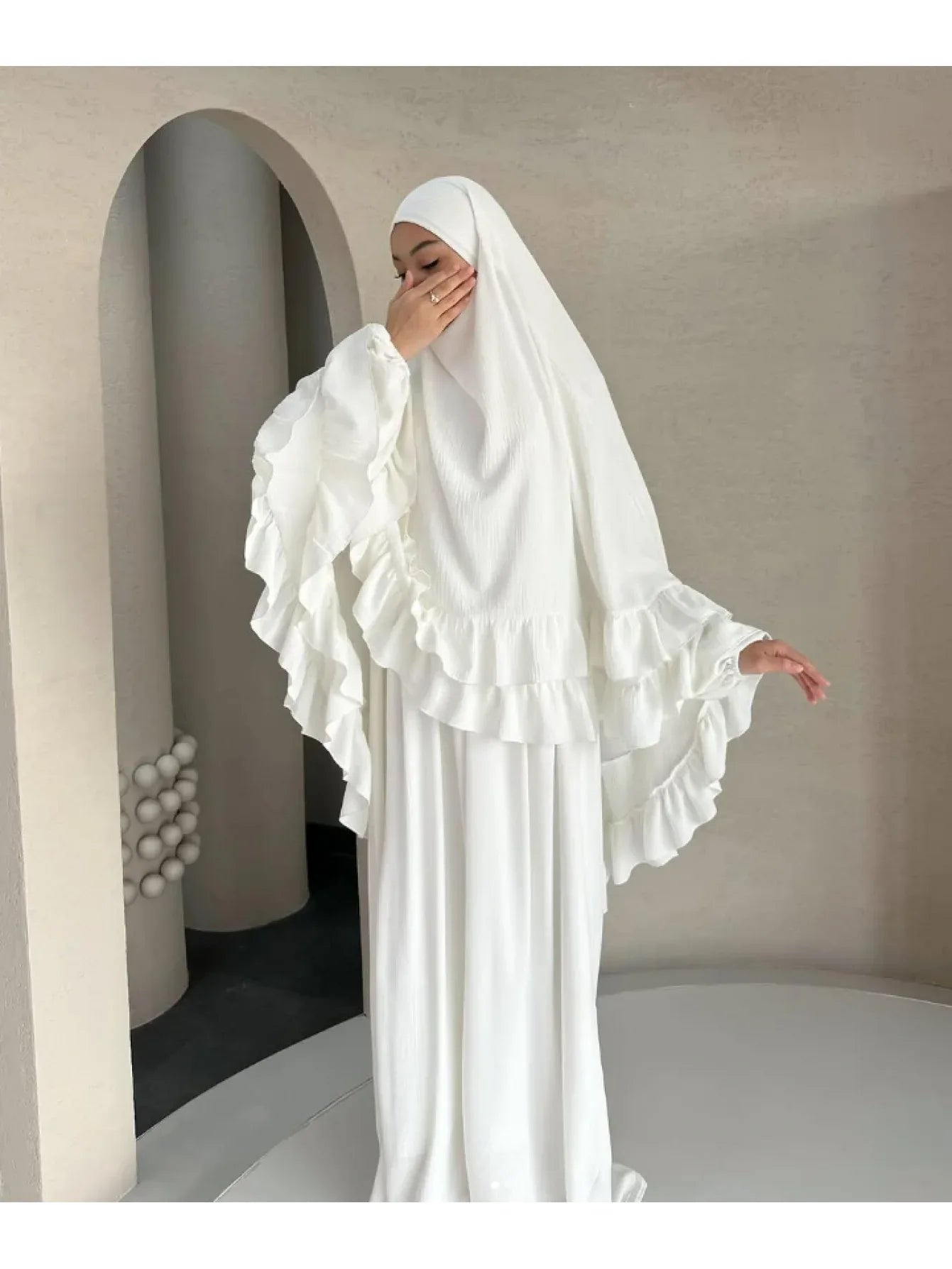 TEMU-Plus Size, Middle East Dubai Solid Color Robe Dress - alotasawkli