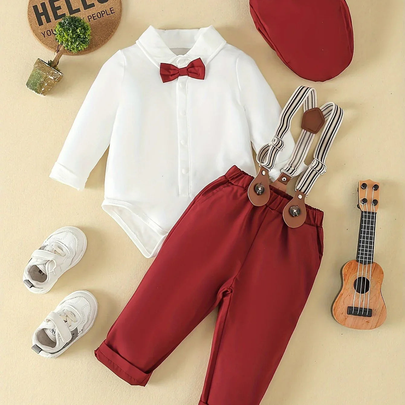 Boys' 4pcs Gentleman Outfit Set - alotasawkli