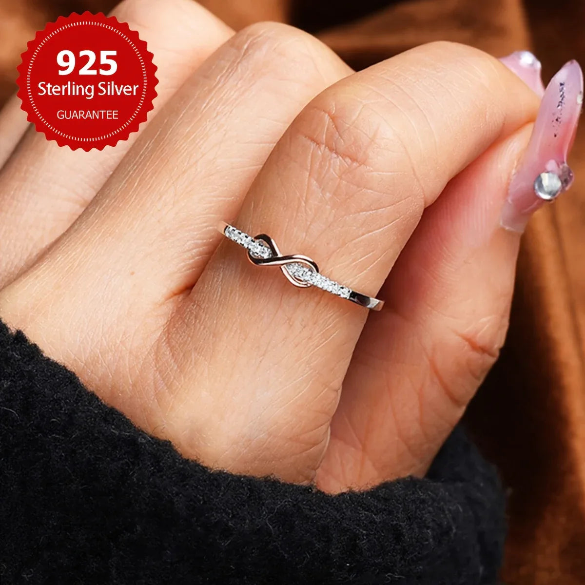 TEMU-Sterling Silvery Classic Minimalist Synthetic - alotasawkli