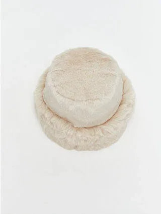 Off-White Fur Women's Bucket Hat