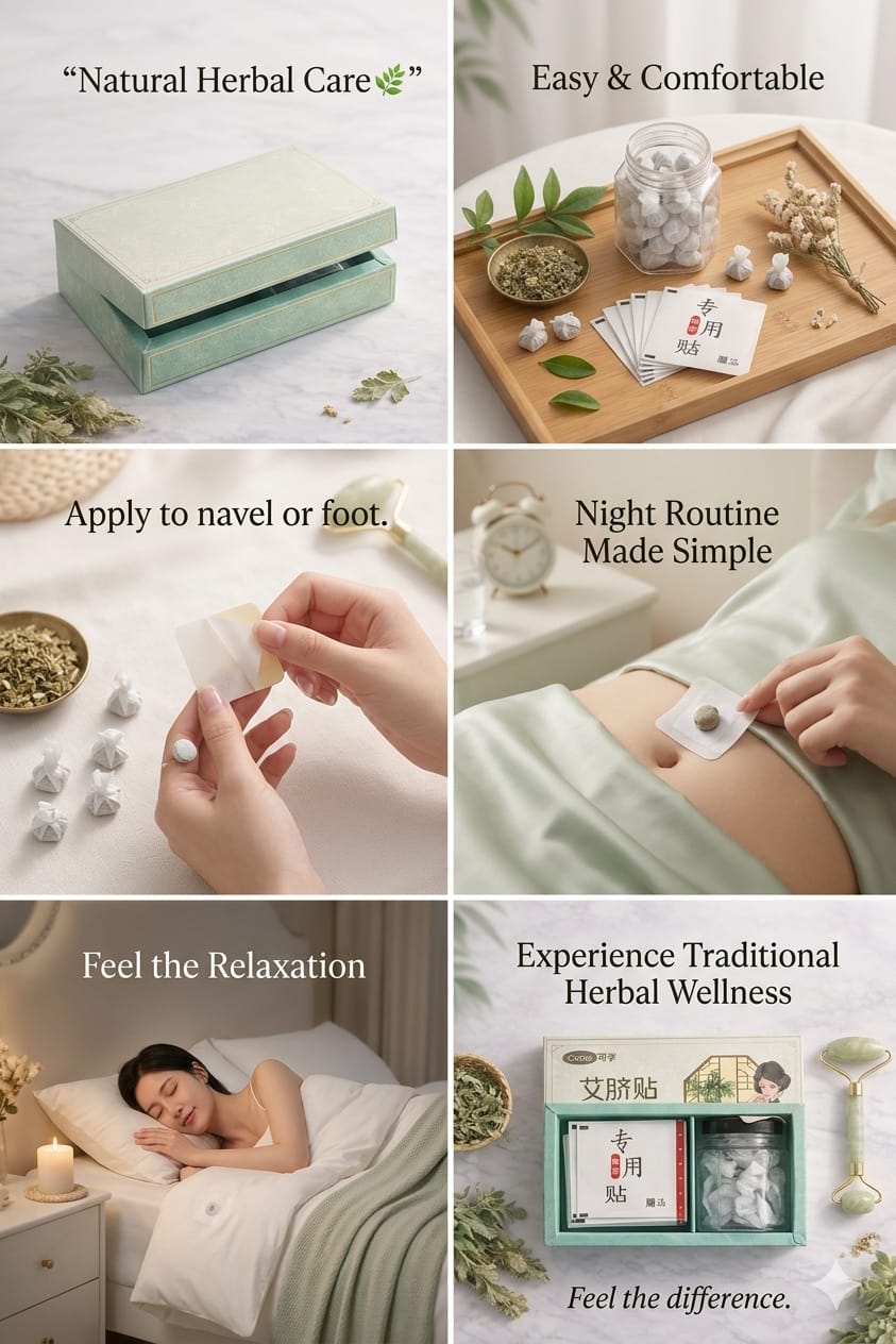 Natural herbal patches for abdominal care