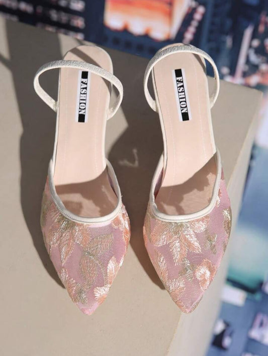 New Chinese-Style White High-Heel Shoes