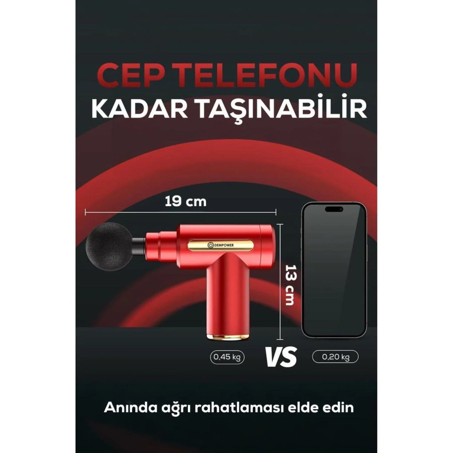 مسدس تدليك مهتز مع 4 رؤوس، أخضر، 19x13 سم - alotasawkli