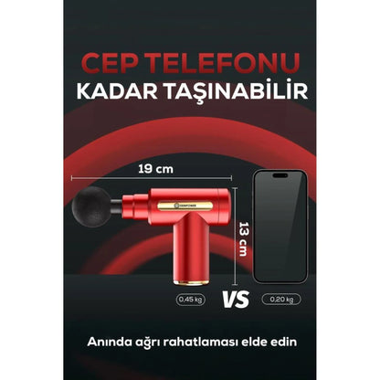 مسدس تدليك مهتز مع 4 رؤوس، أخضر، 19x13 سم - alotasawkli
