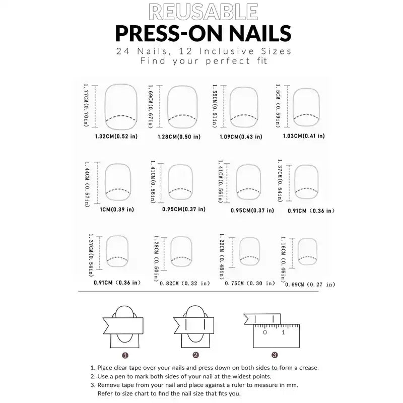 TEMU-24pcs Short Square Press-On Nails - alotasawkli