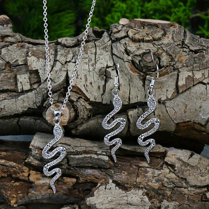 3pcs Retro Ethnic Style Women's Earrings and Necklace Set - alotasawkli