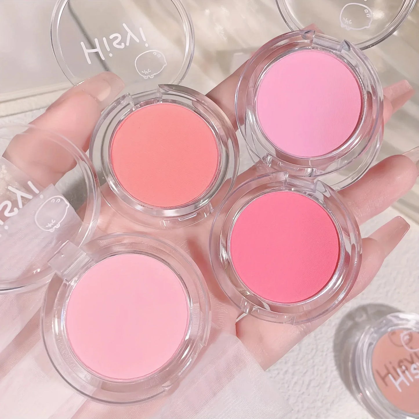 HISYI 9 Colors Blush Powder - Shimmering Pearlescent Blush - alotasawkli