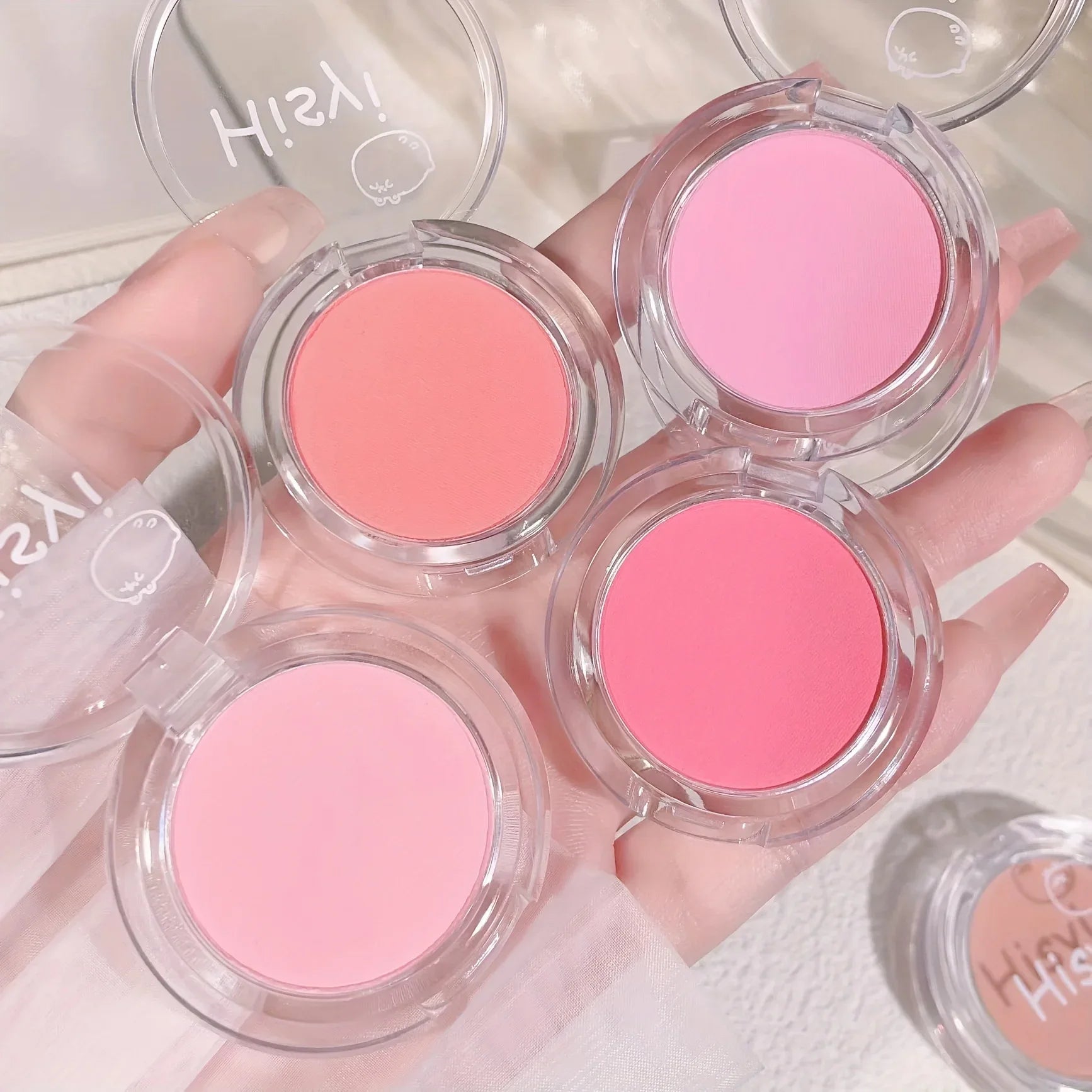 HISYI 9 Colors Blush Powder - Shimmering Pearlescent Blush - alotasawkli