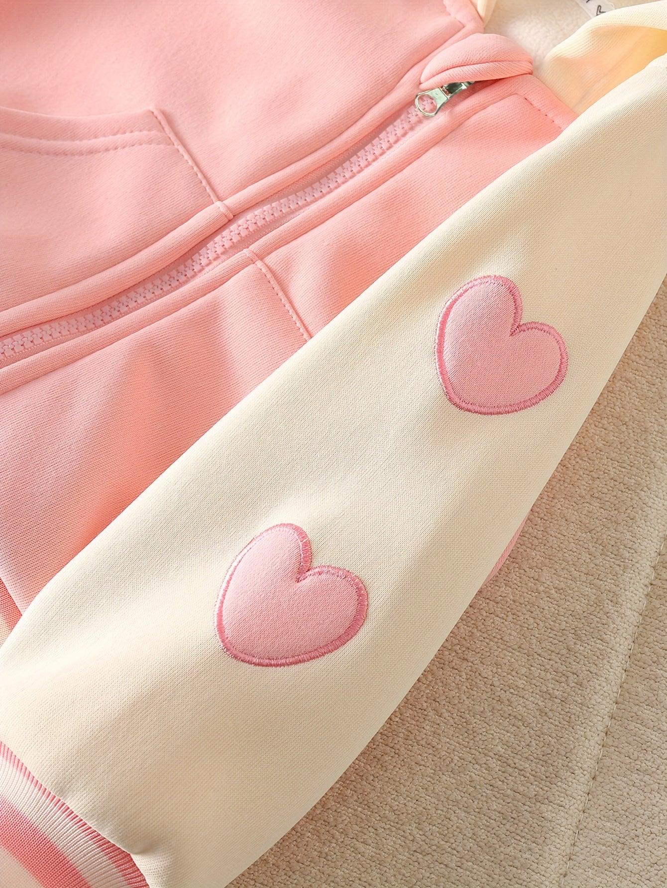 TEMU-2pcs Set: Embroidered Bunny Hoodie and Cuffed Pants - alotasawkli