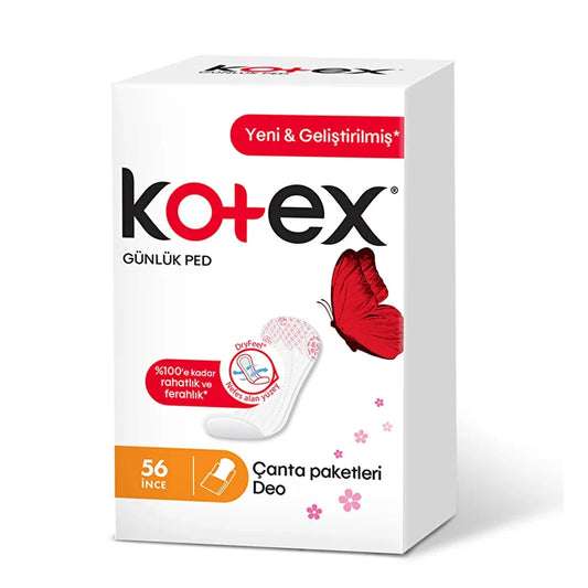 Kotex Daily Pads Thin 56-Pack Bag Deodorant - alotasawkli