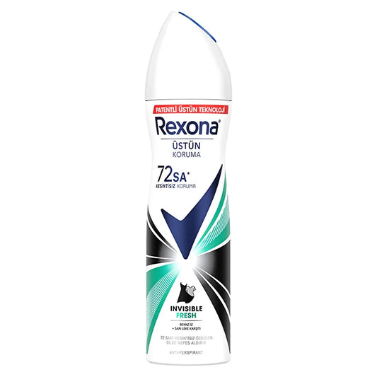 Rexona Women's Spray Deodorant Invisible Fresh 72 Hour Continuous Protection 150 ml - alotasawkli