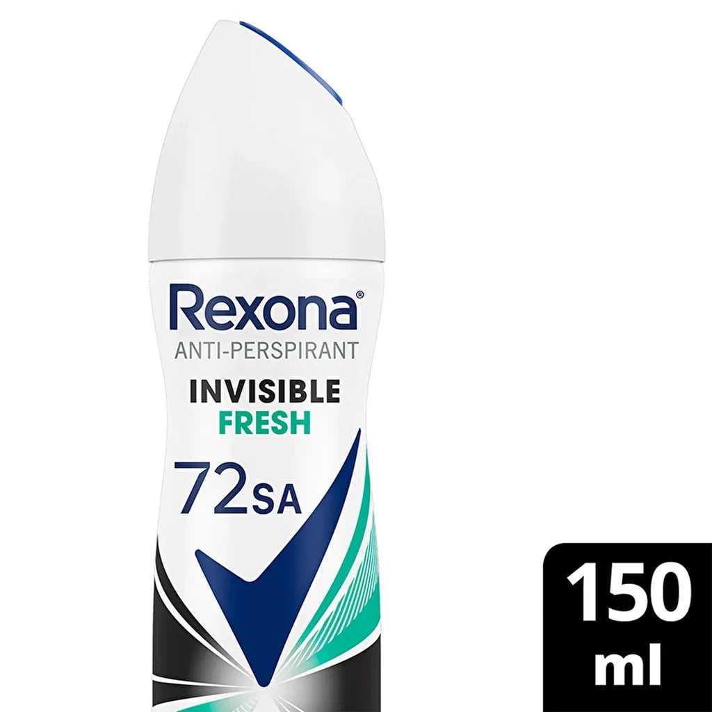 Rexona Women's Spray Deodorant Invisible Fresh 72 Hour Continuous Protection 150 ml - alotasawkli