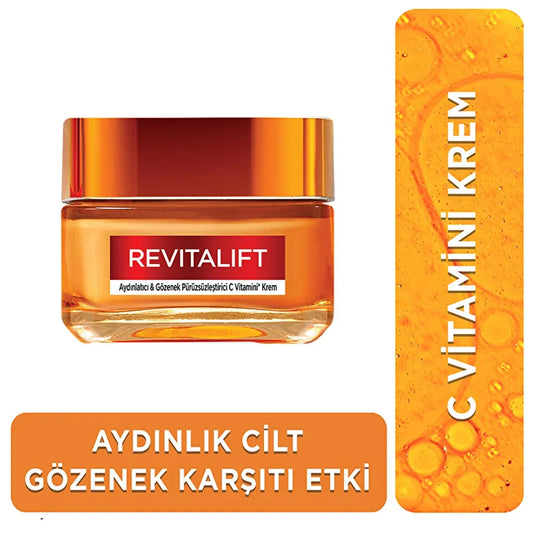 L'Oreal Paris Revitalift Clinical Brightening & Pore Smoothing Vitamin C Cream 50 ml - alotasawkli
