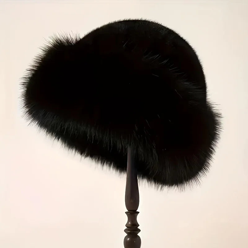 TEMU-Elegant Women's Faux Fur Winter Hat - alotasawkli