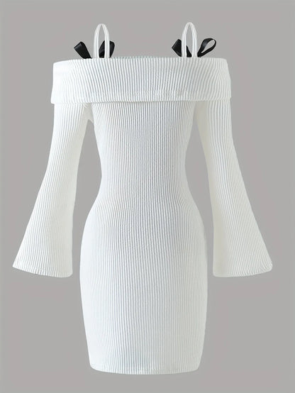 TEMU-Girls' Elegant White Puff Sleeve A-Line Floor-Length - alotasawkli