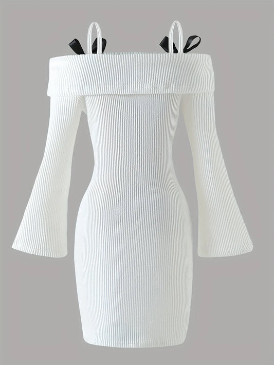 TEMU-Girls' Elegant White Puff Sleeve A-Line Floor-Length - alotasawkli