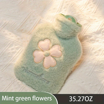 TEMU-Cozy Hot Water Bottle with Soft Cover - 17.63oz/35.27oz, Durable & Easy-to-Use for Warmth - alotasawkli