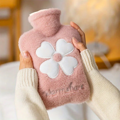 TEMU-Cozy Hot Water Bottle with Soft Cover - 17.63oz/35.27oz, Durable & Easy-to-Use for Warmth - alotasawkli
