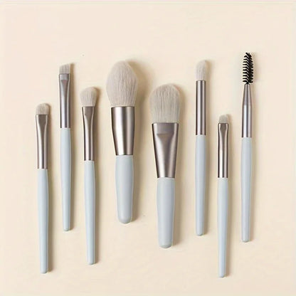 8pcs Mini Makeup Brush Set: Ideal for Flawless Face And Eye Application - alotasawkli