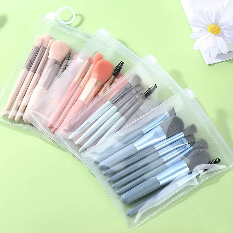 8pcs Mini Makeup Brush Set: Ideal for Flawless Face And Eye Application - alotasawkli