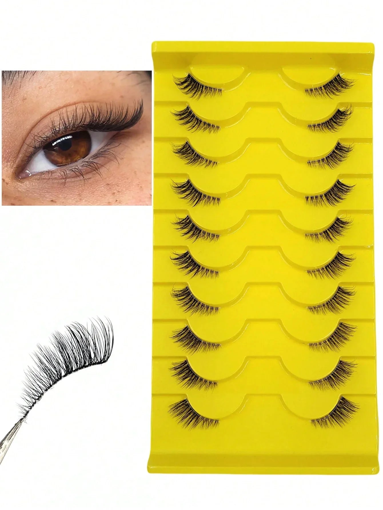 Natural Strip & Half False Eyelashes – 10+ Pairs - alotasawkli