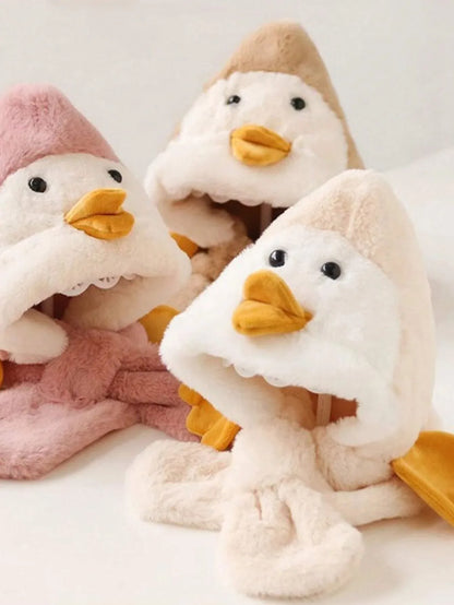 Kids’ Duck Design Cozy & Warm Beanie Hat - alotasawkli