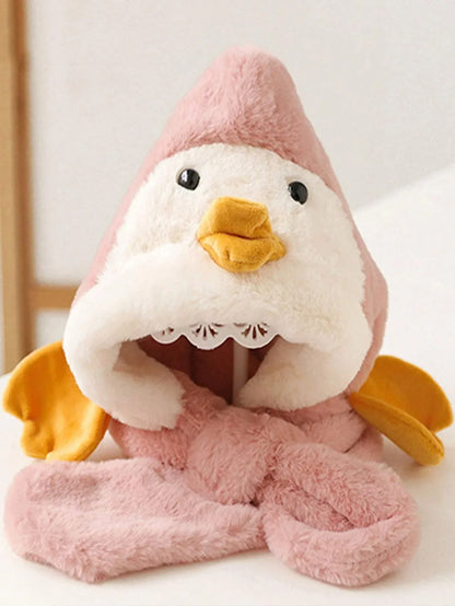 Kids’ Duck Design Cozy & Warm Beanie Hat - alotasawkli