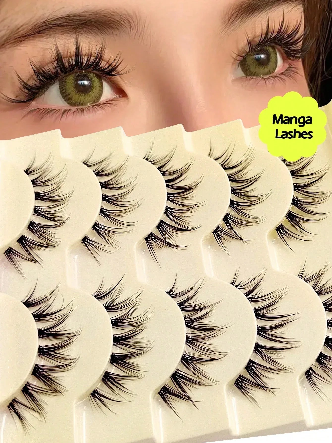 Spiky Manga False Eyelashes – 2–10 Pairs - alotasawkli