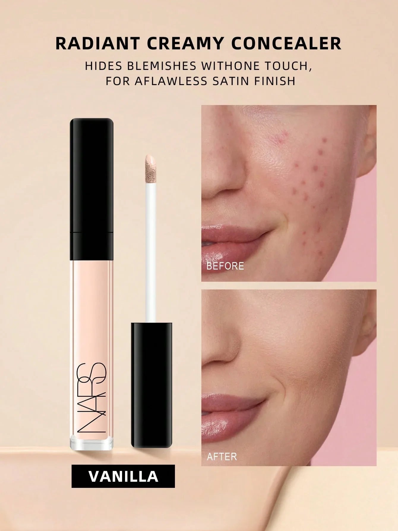 NARS Creamy Radiant Concealer – Mini Size (1.4 ml / 0.05 oz) – Shade: Custard - alotasawkli