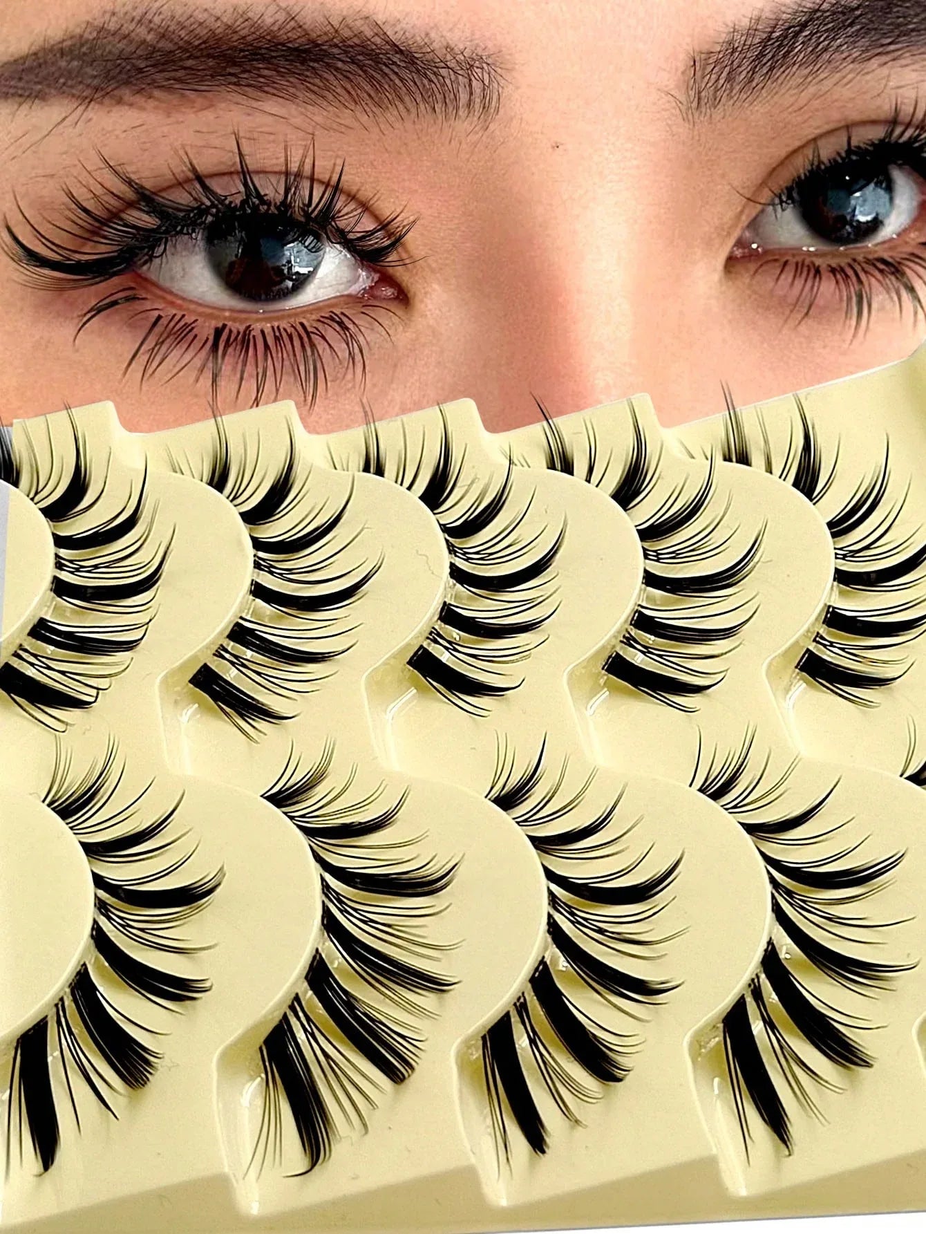Spiky Manga False Eyelashes – 2–10 Pairs - alotasawkli