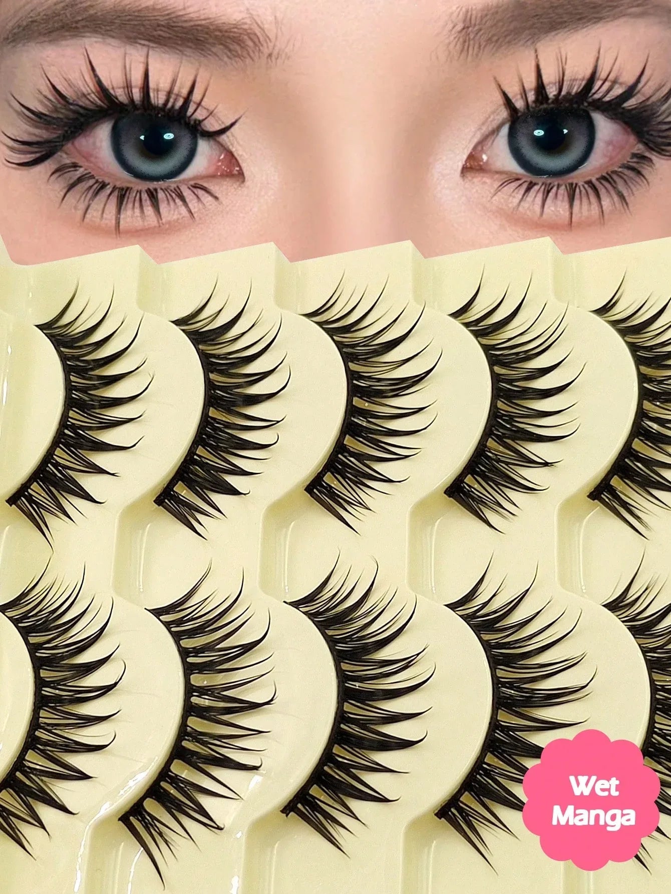 Spiky Manga False Eyelashes – 2–10 Pairs - alotasawkli
