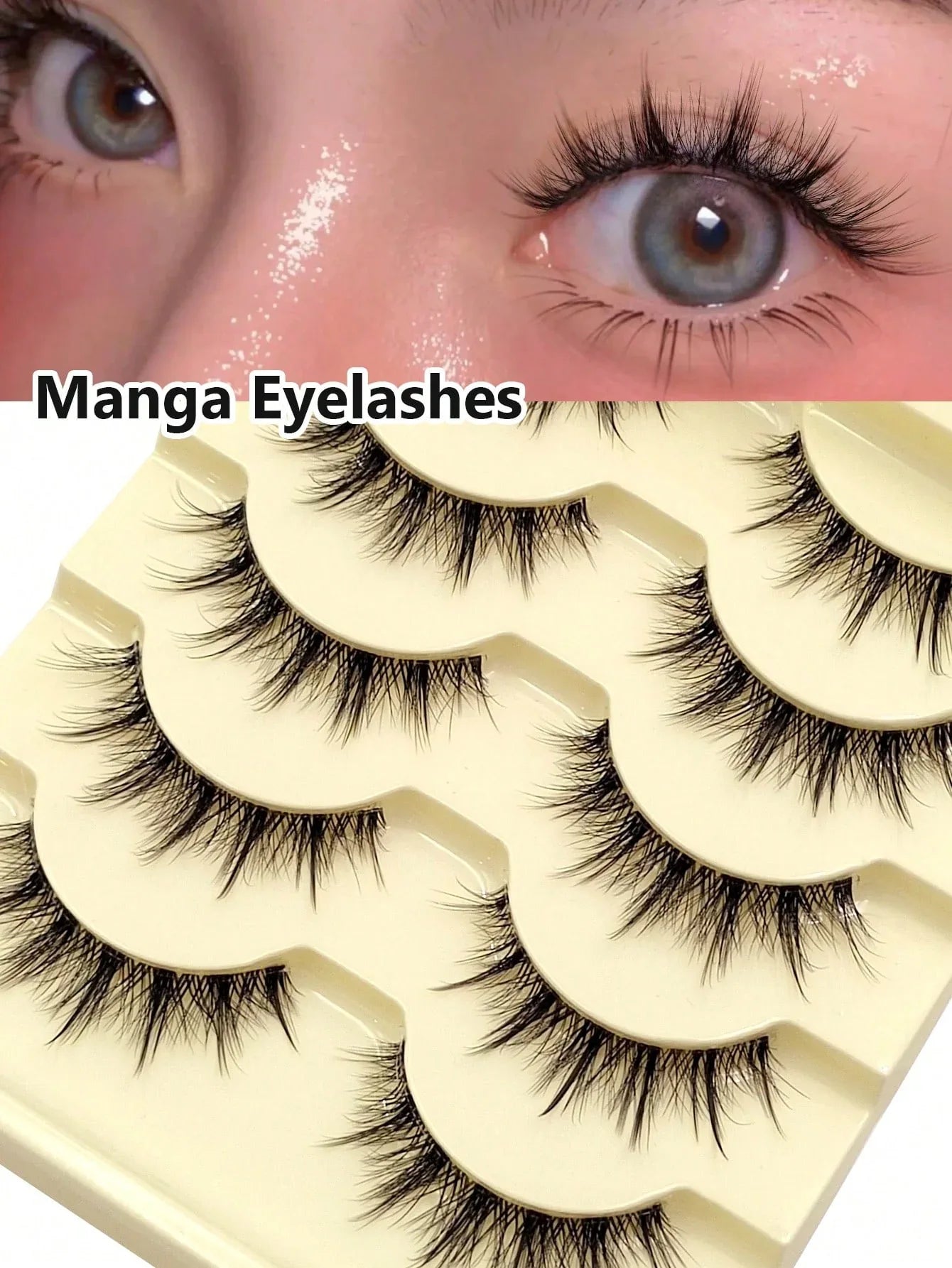 Spiky Manga False Eyelashes – 2–10 Pairs - alotasawkli