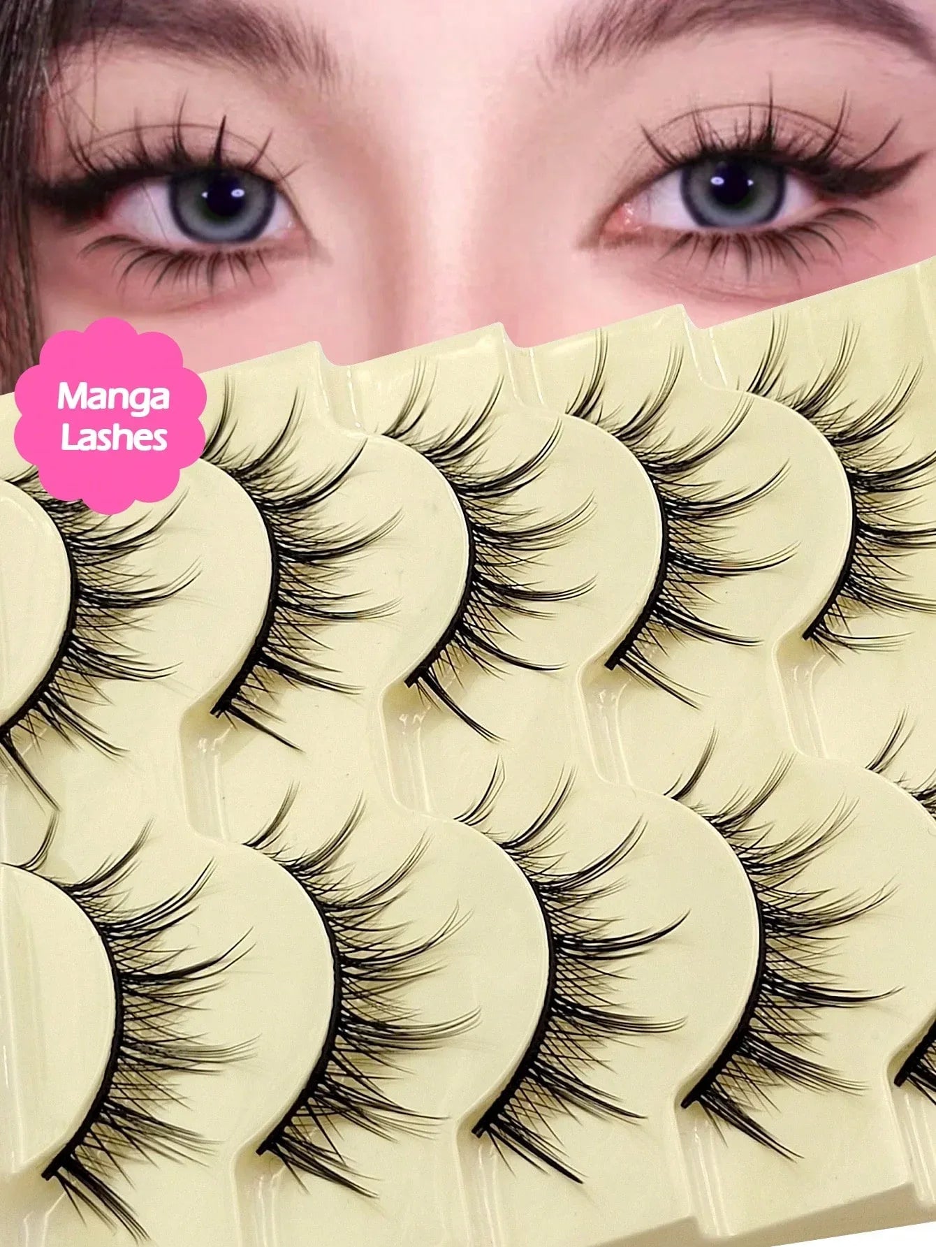 Spiky Manga False Eyelashes – 2–10 Pairs - alotasawkli