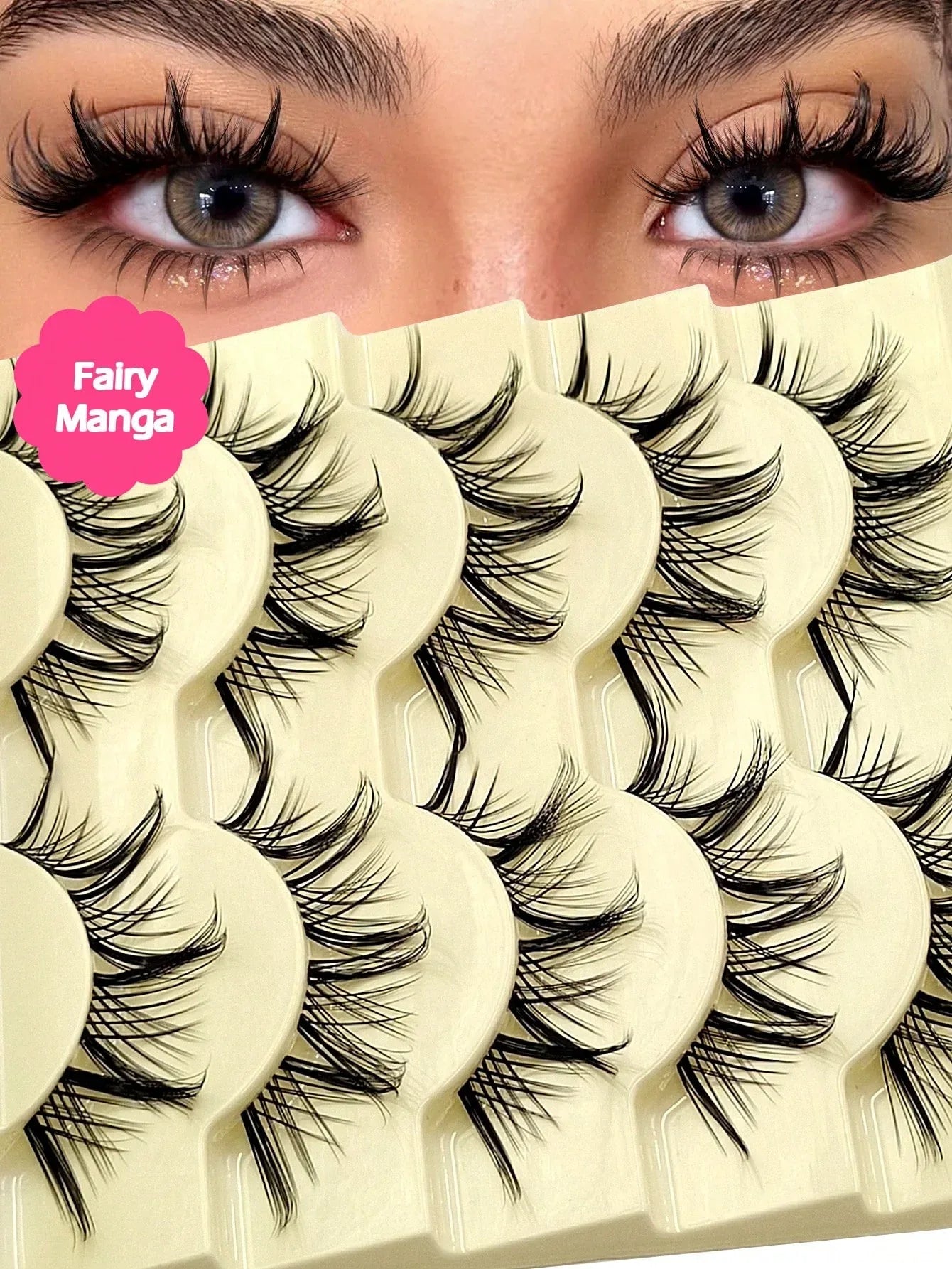 Spiky Manga False Eyelashes – 2–10 Pairs - alotasawkli
