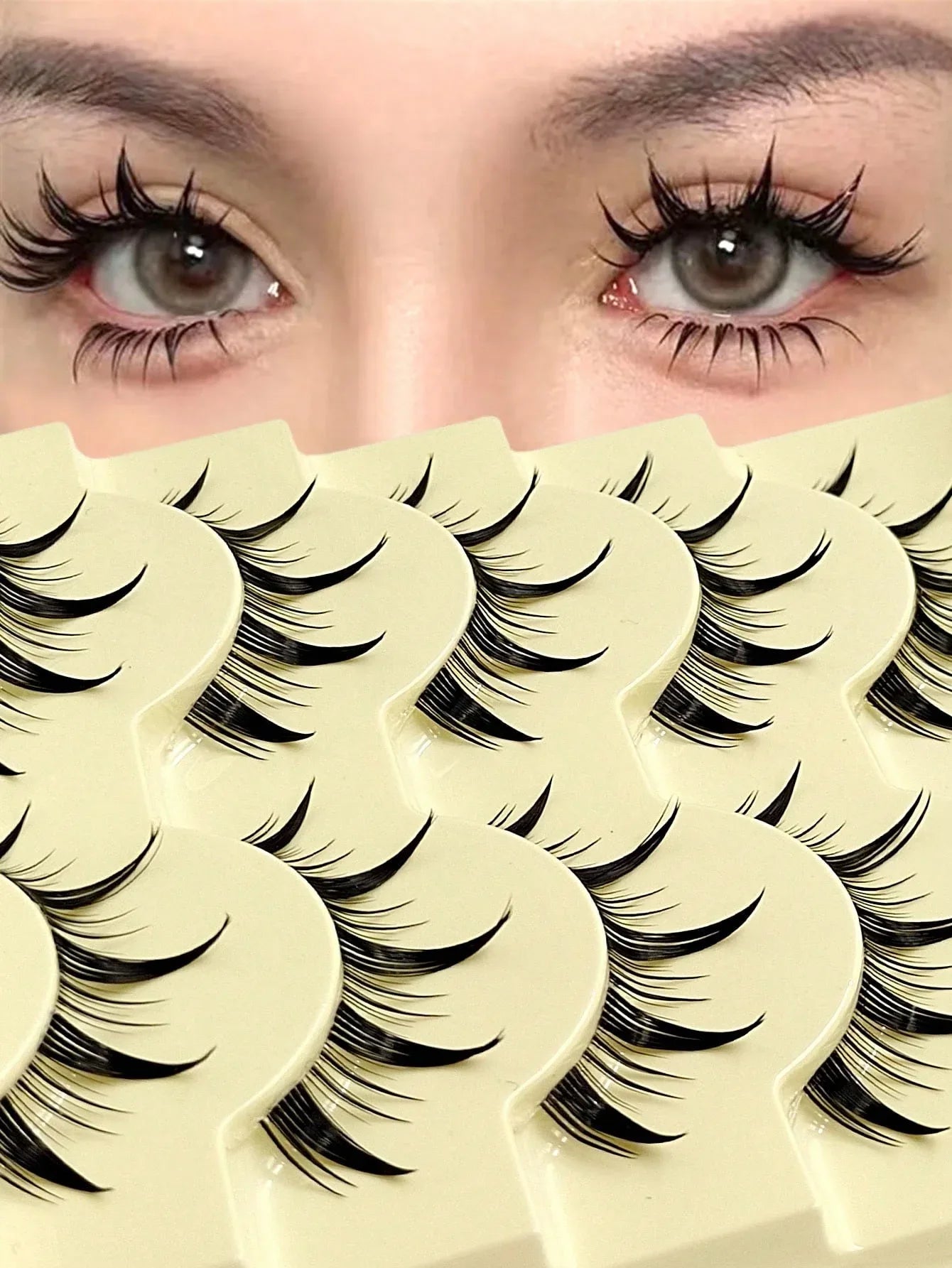 Spiky Manga False Eyelashes – 2–10 Pairs - alotasawkli
