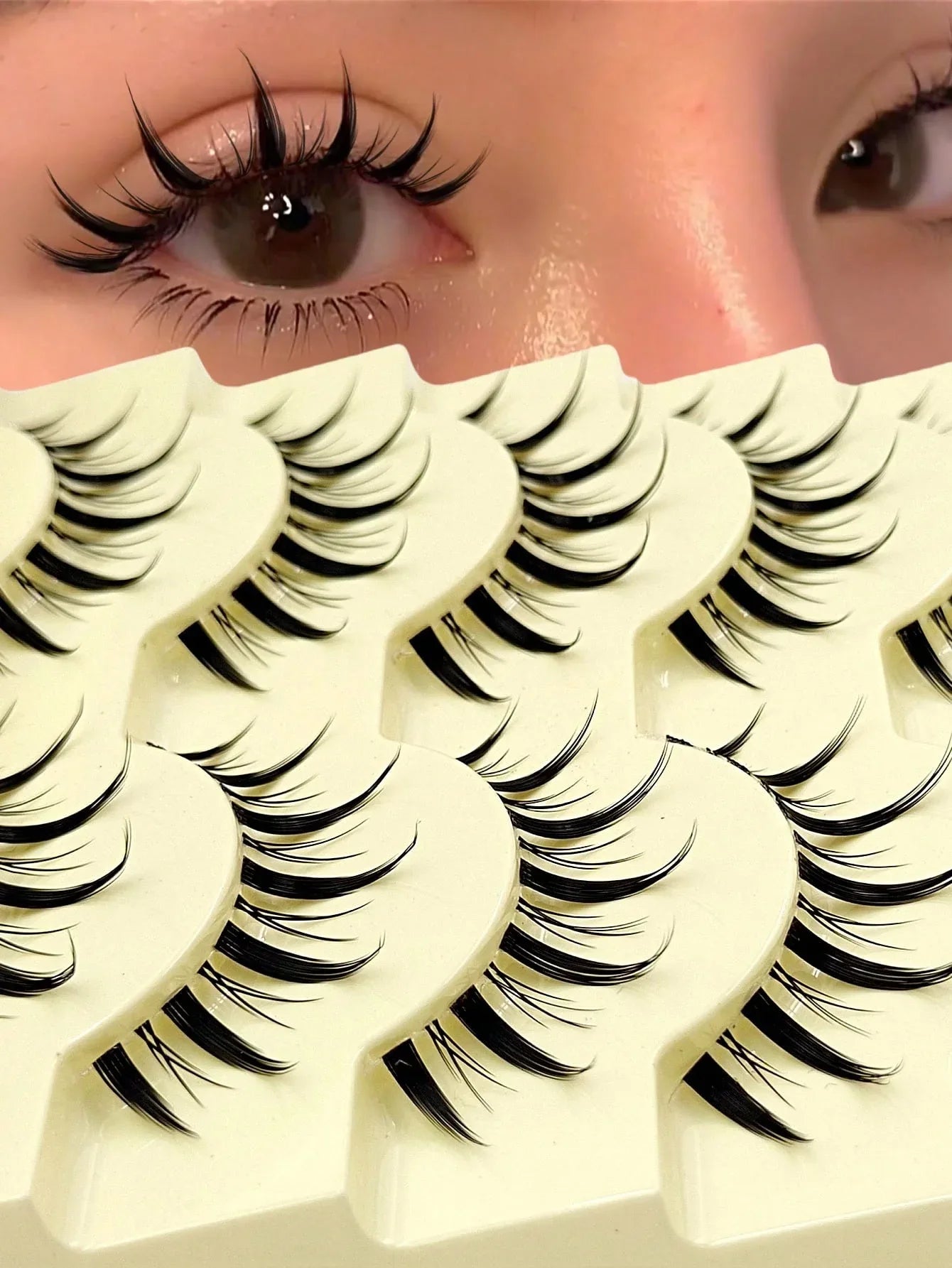 Spiky Manga False Eyelashes – 2–10 Pairs - alotasawkli